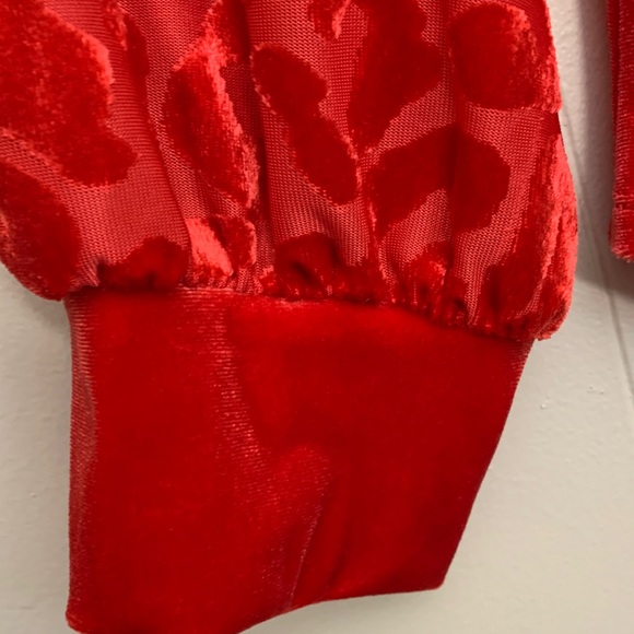 Ruby Rd. Red Velvet Long Sleeve Top - Picture 4 of 5